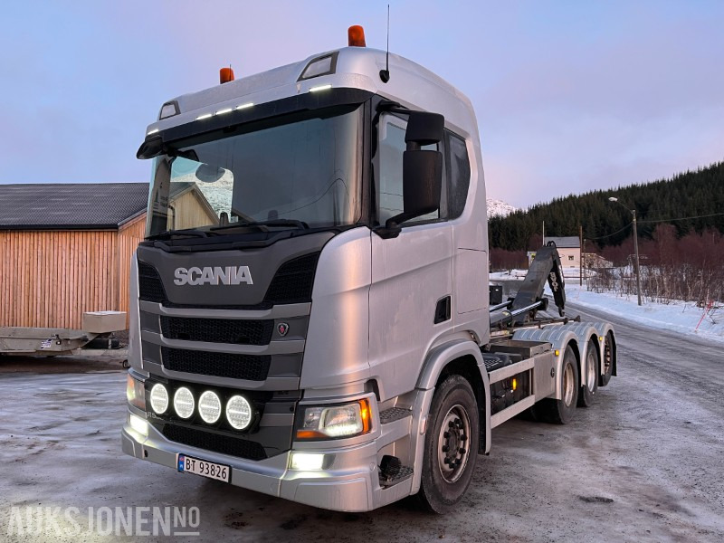 2019 Scania R500 8X4, 275105 km, Joab 24 tonns Krokløft, bilen leveres med ny Eu godkjenning - Camion cu cârlig: Foto 1 2019 Scania R500 8X4, 275105 km, Joab 24 tonns Krokløft, bilen leveres med ny Eu godkjenning - Camion cu cârlig: Foto 1
