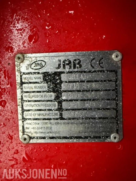 JAB JB140 Silenced pigghammer rep.objekt - Ataşament pentru Utilaje constructii: Foto 4 JAB JB140 Silenced pigghammer rep.objekt - Ataşament pentru Utilaje constructii: Foto 4