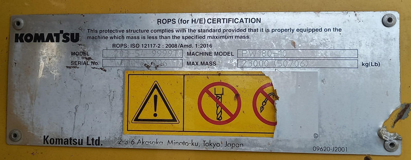 Komatsu PW180-10 în leasing Komatsu PW180-10: Foto 18 Komatsu PW180-10 în leasing Komatsu PW180-10: Foto 18