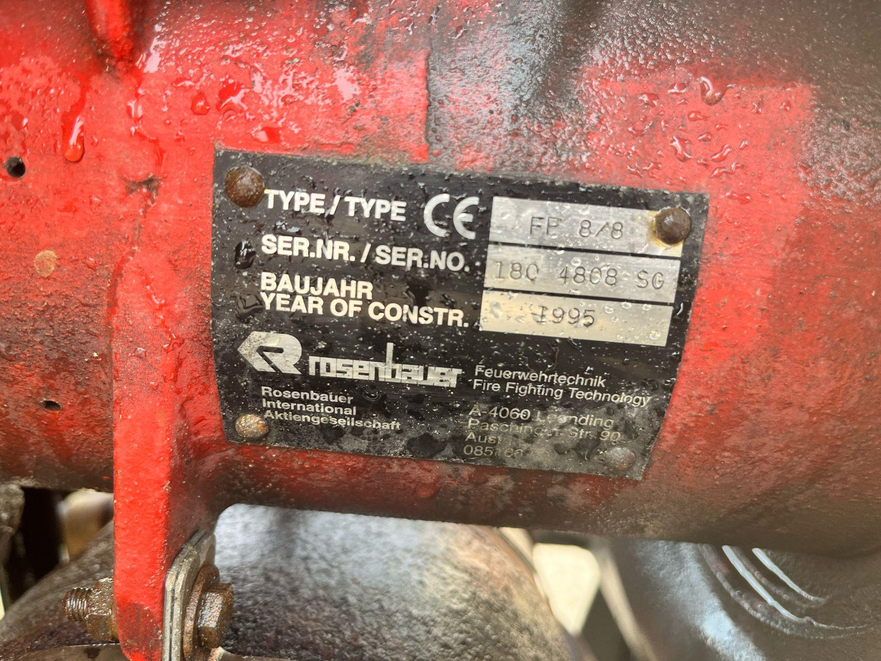 Rosenbauer FP 8/8 - Pompă de apă: Foto 2 Rosenbauer FP 8/8 - Pompă de apă: Foto 2