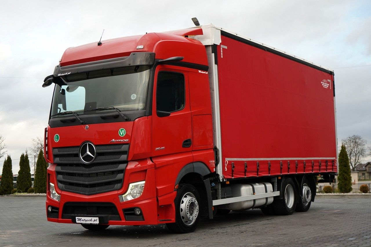 Mercedes-Benz ACTROS / 2545 / SOLÓWKA / 6x2 / I-PARK COOL / - Camion cu prelată: Foto 1 Mercedes-Benz ACTROS / 2545 / SOLÓWKA / 6x2 / I-PARK COOL / - Camion cu prelată: Foto 1