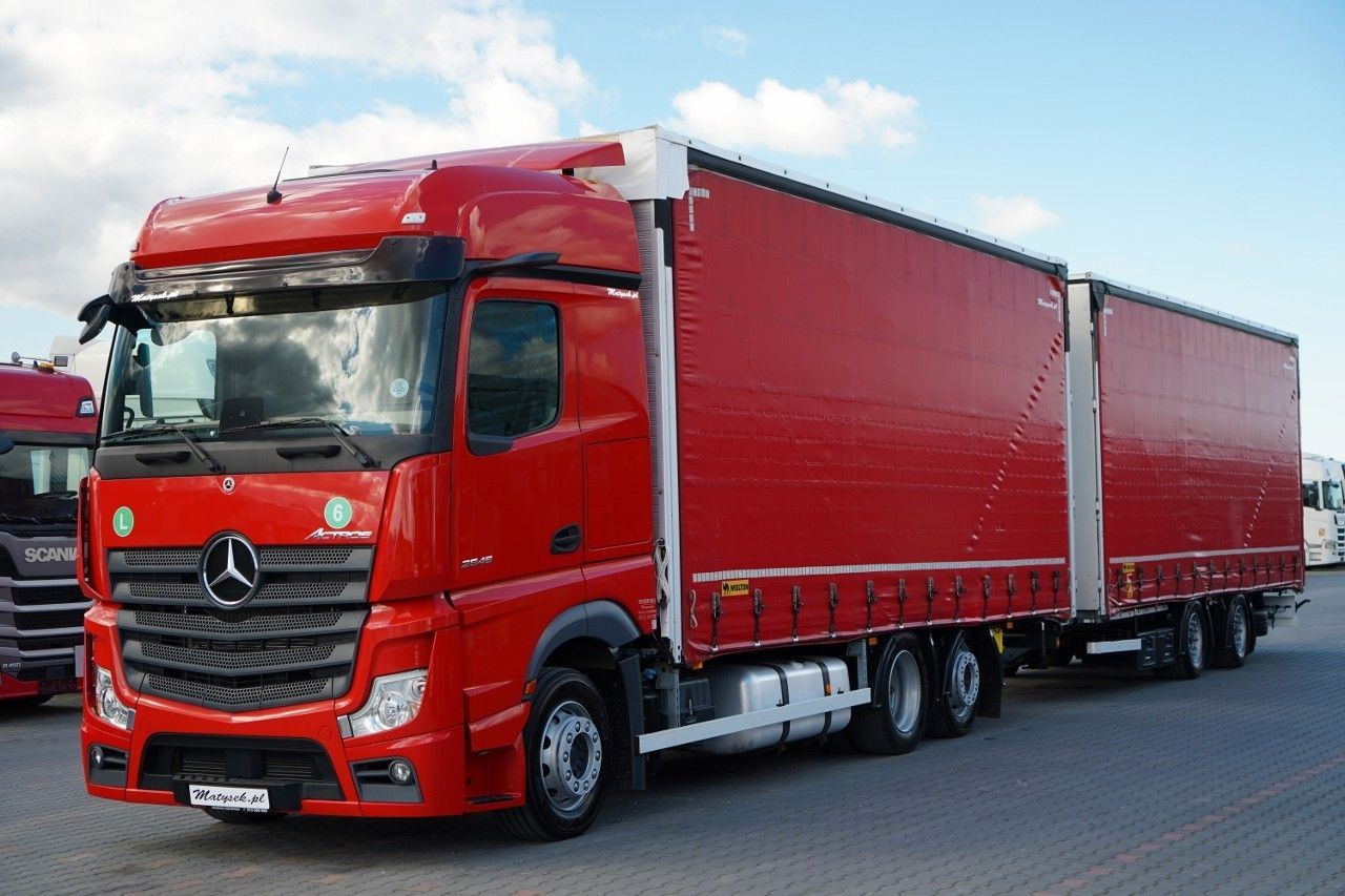 Mercedes-Benz ACTROS 2545 / ZESTAW TANDEM 120 M3 / PRZEJAZDOW - Camion cu prelată: Foto 2 Mercedes-Benz ACTROS 2545 / ZESTAW TANDEM 120 M3 / PRZEJAZDOW - Camion cu prelată: Foto 2