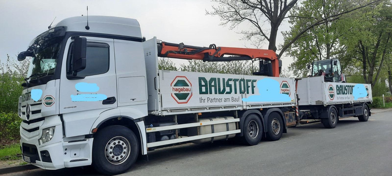 Mercedes-Benz 2545 Actros Pritsche Kran Palfinger PK21001 - Camion platformă, Camion cu macara: Foto 1 Mercedes-Benz 2545 Actros Pritsche Kran Palfinger PK21001 - Camion platformă, Camion cu macara: Foto 1