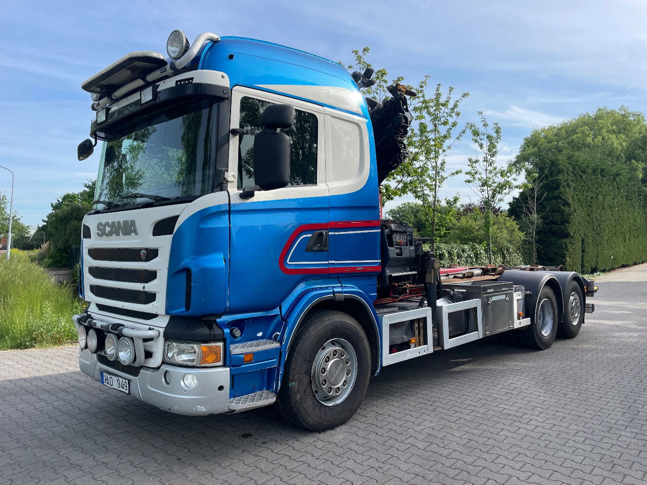 Scania R480 - Camion transport containere/ Swap body, Camion cu macara: Foto 1 Scania R480 - Camion transport containere/ Swap body, Camion cu macara: Foto 1