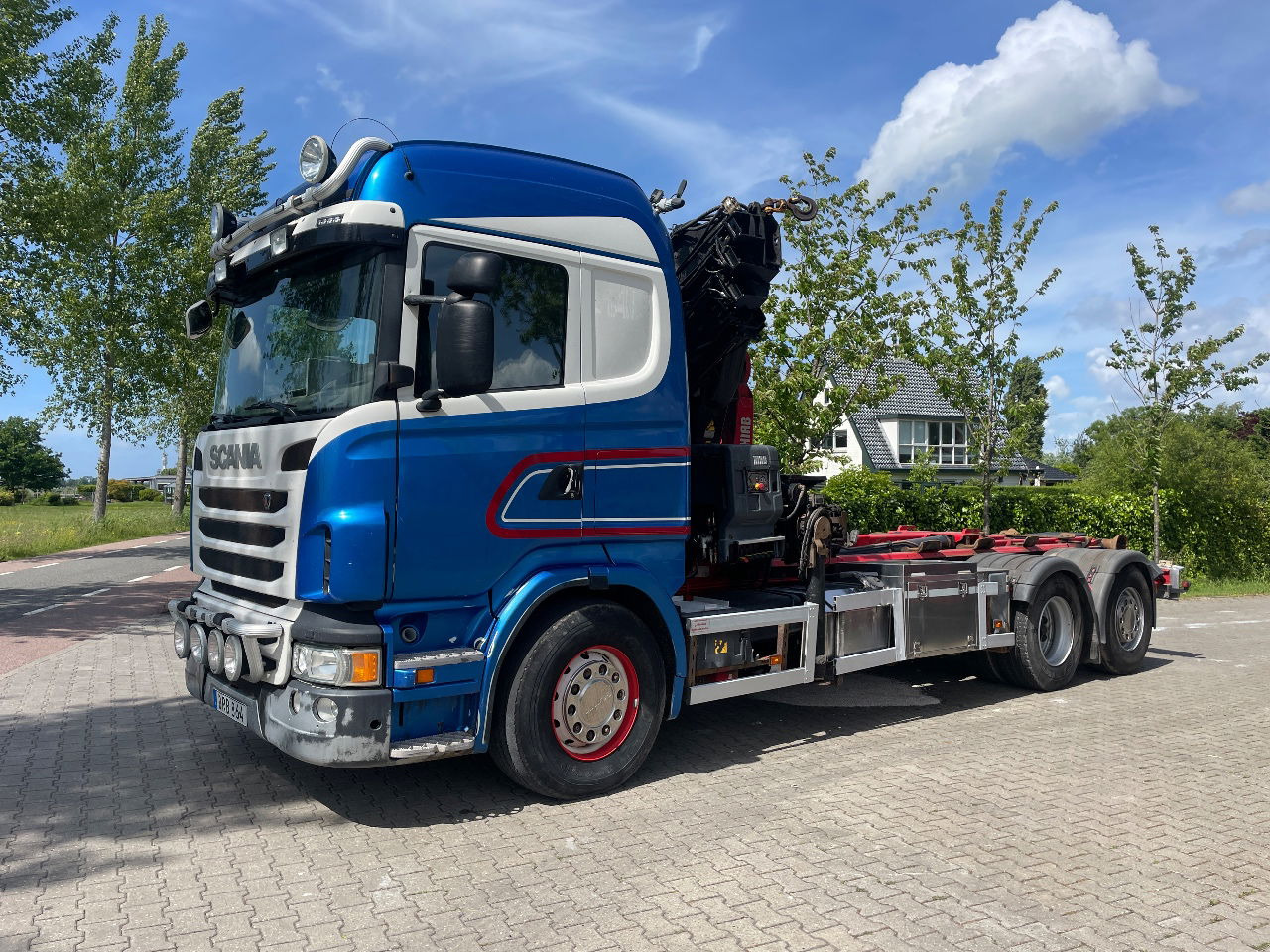 Scania R480 with hiab hookloader and hiab 262 EP5 with remote crane 2019 - Camion transport containere/ Swap body, Camion cu macara: Foto 1 Scania R480 with hiab hookloader and hiab 262 EP5 with remote crane 2019 - Camion transport containere/ Swap body, Camion cu macara: Foto 1