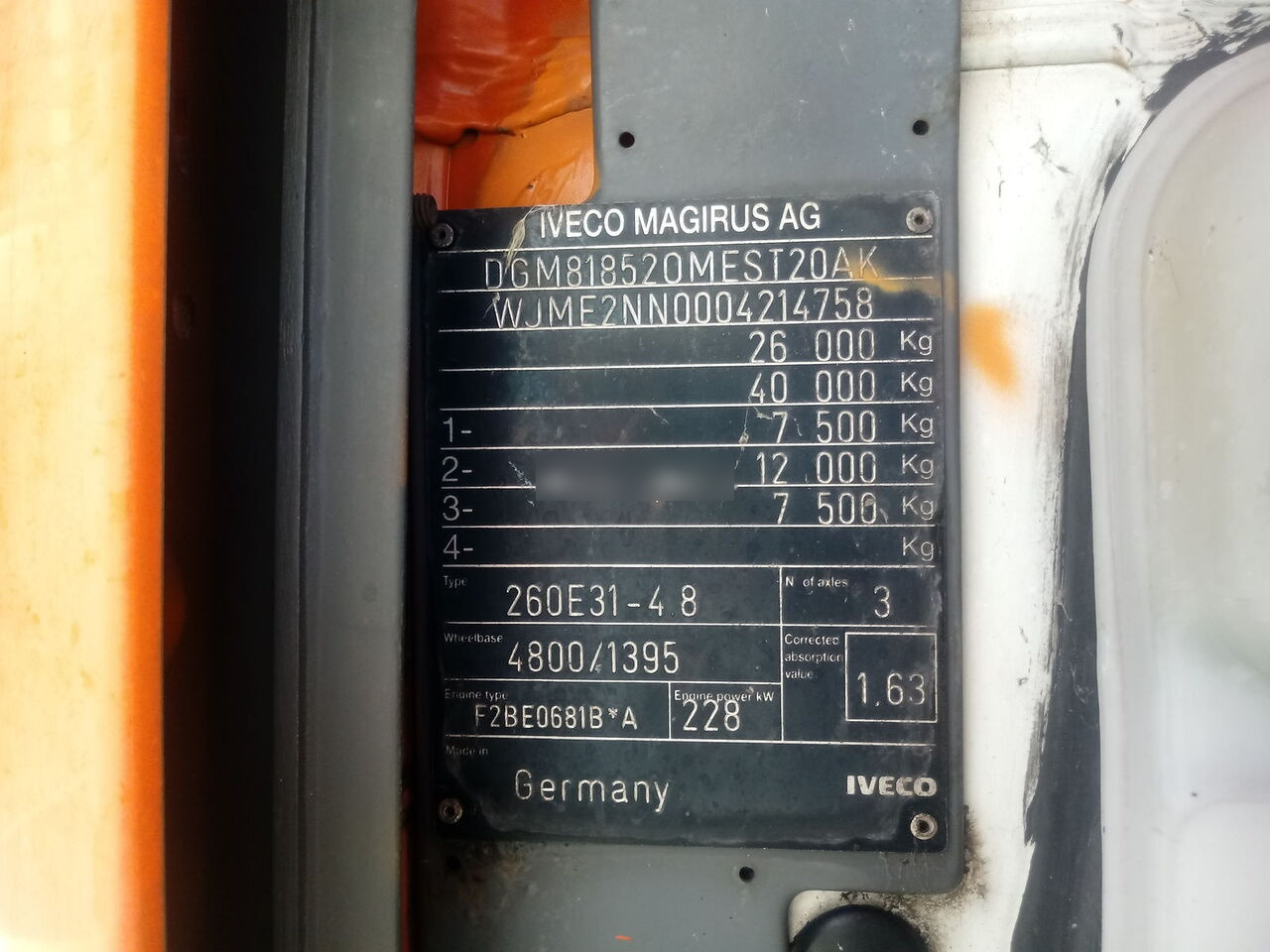 Camion furgon IVECO EUROTEK 260E31Y/PS: Foto 15