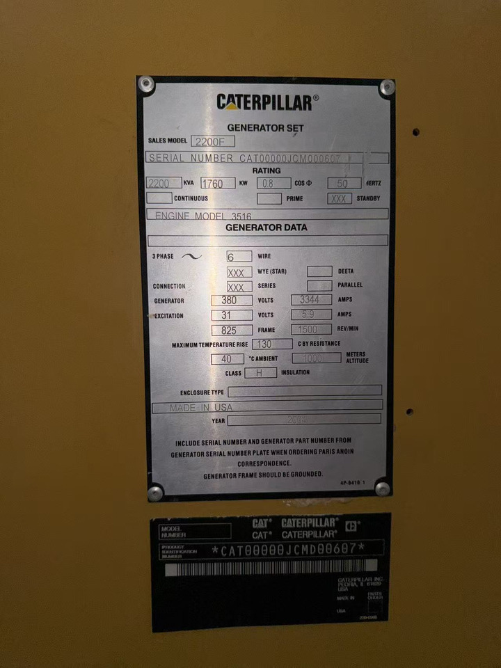 CATPILLAR 2200F 3516 - Unealtă/ Echipament: Foto 2 CATPILLAR 2200F 3516 - Unealtă/ Echipament: Foto 2