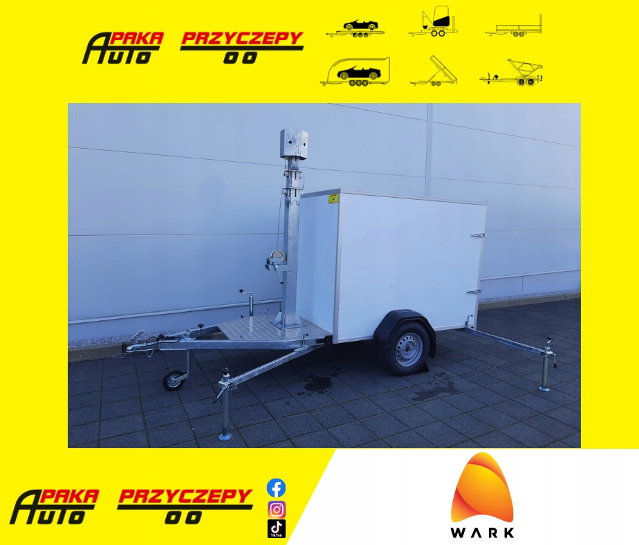 PRZYCZEPA Z MASZTEM TELESKOPOWYM DO MONITORINGU / TRAILER WITH TELESCOPIC MAST FOR MONITORING - Remorcă furgon: Foto 1 PRZYCZEPA Z MASZTEM TELESKOPOWYM DO MONITORINGU / TRAILER WITH TELESCOPIC MAST FOR MONITORING - Remorcă furgon: Foto 1