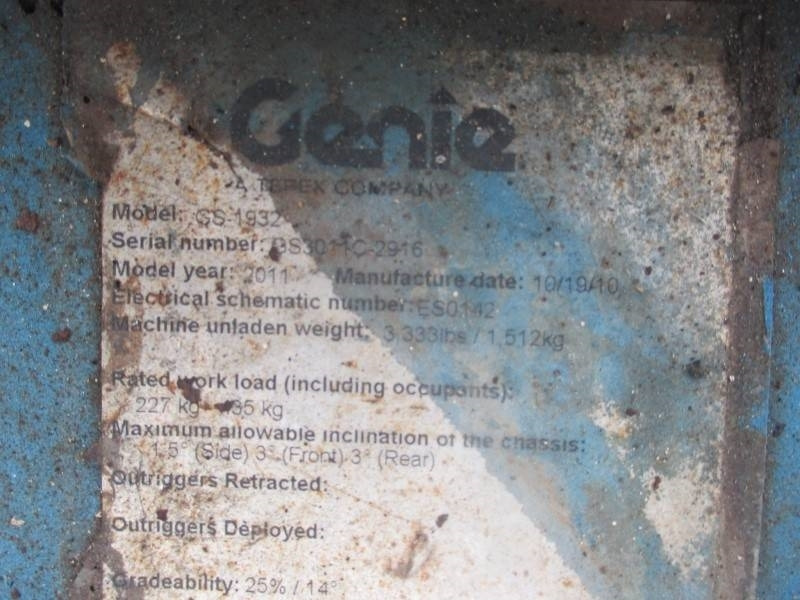 Platforma foarfeca Genie GS 1932: Foto 10 Platforma foarfeca Genie GS 1932: Foto 10