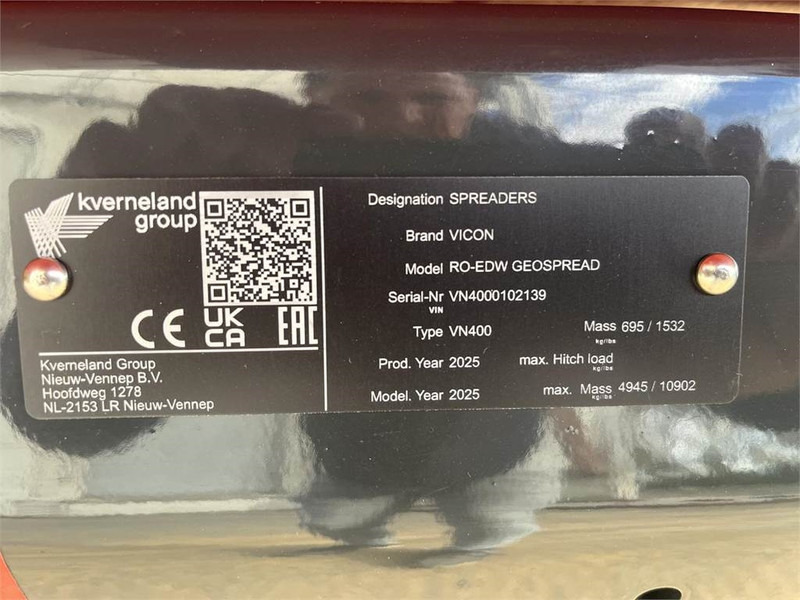 Imprastietor îngrăşăminte Vicon RO-EDW GEO SPREAD 1875: Foto 7