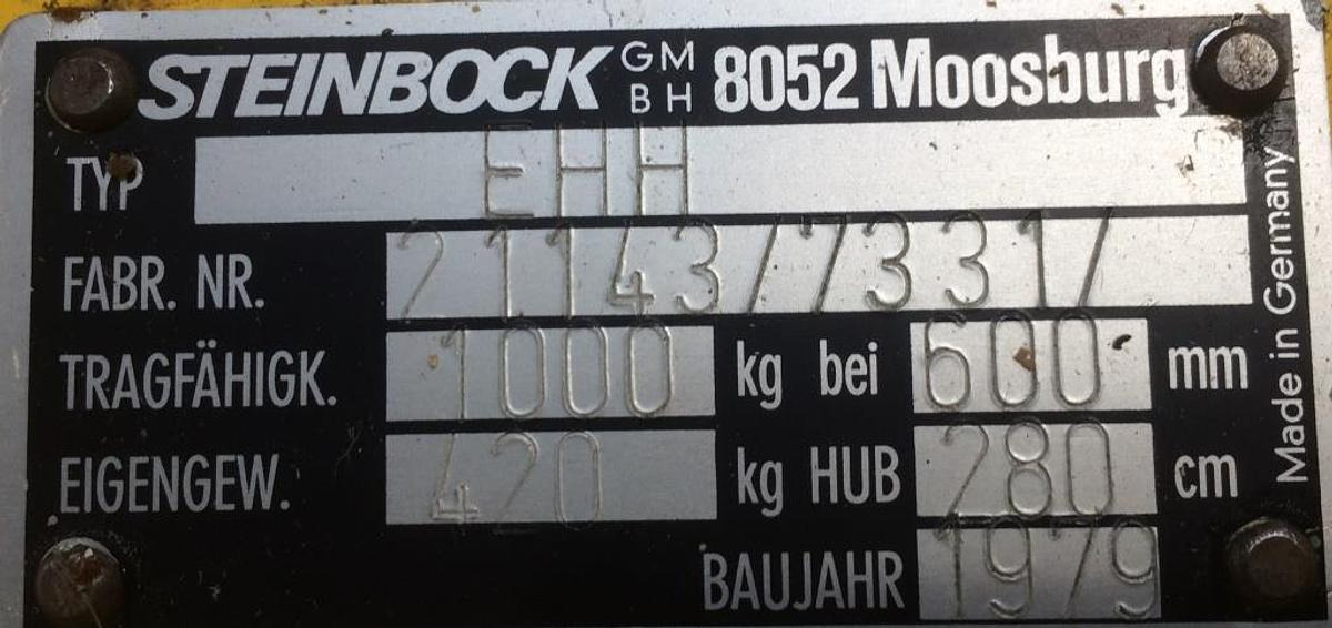 Geh-Hubstapler STEINBOCK - Transpalet la mare înălţime: Foto 4 Geh-Hubstapler STEINBOCK - Transpalet la mare înălţime: Foto 4