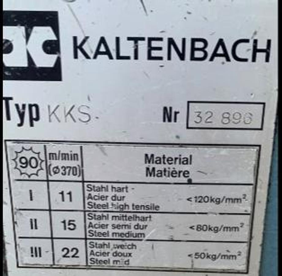 Metallkreissäge KALTENBACH - Utilaj prelucrare metal: Foto 4 Metallkreissäge KALTENBACH - Utilaj prelucrare metal: Foto 4