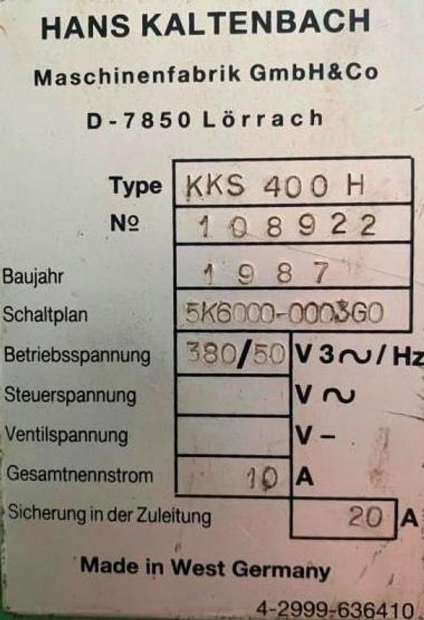 Metallkreissäge KALTENBACH - Utilaj prelucrare metal: Foto 4 Metallkreissäge KALTENBACH - Utilaj prelucrare metal: Foto 4