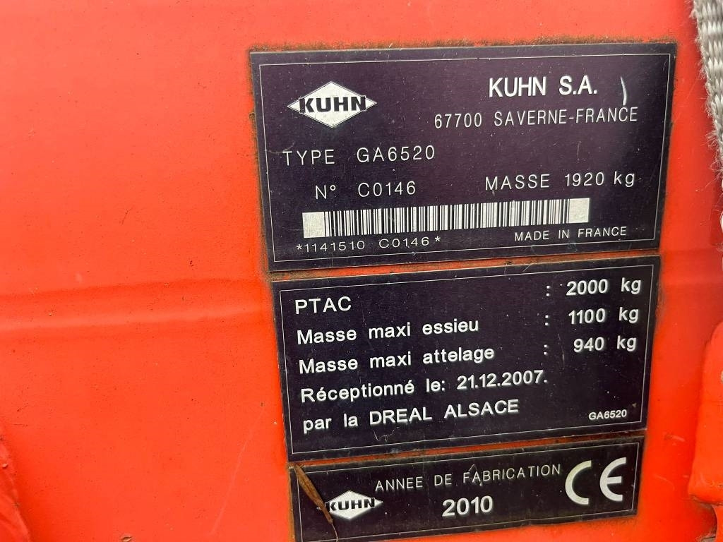 Kuhn 6520 - Maşină de întors fânul: Foto 2 Kuhn 6520 - Maşină de întors fânul: Foto 2