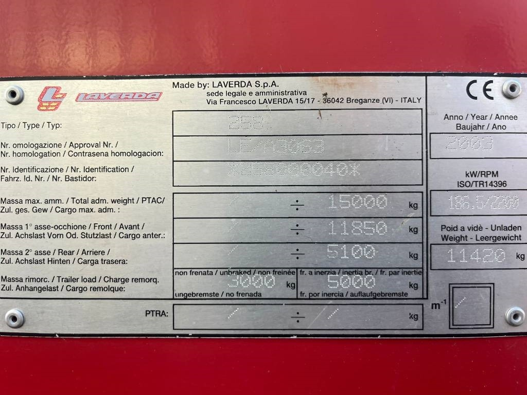 Laverda 25.50 - Combină de recoltat cereale: Foto 3 Laverda 25.50 - Combină de recoltat cereale: Foto 3