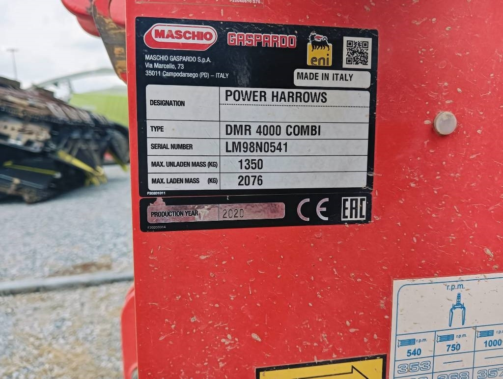 Maschio DMR 4000 - Grapă rotativă: Foto 3 Maschio DMR 4000 - Grapă rotativă: Foto 3