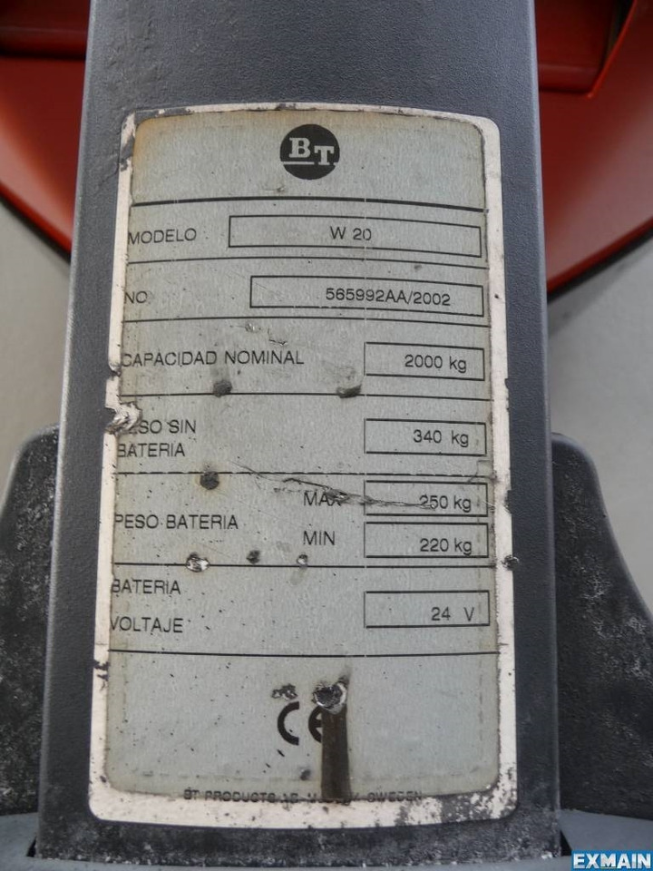 BT W 20 - Transpalet manual: Foto 5 BT W 20 - Transpalet manual: Foto 5