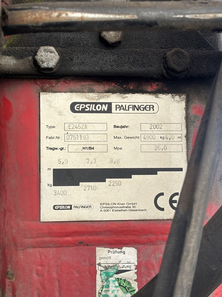 EPSILON E245 ZA - Macara montată pentru Camion: Foto 5 EPSILON E245 ZA - Macara montată pentru Camion: Foto 5