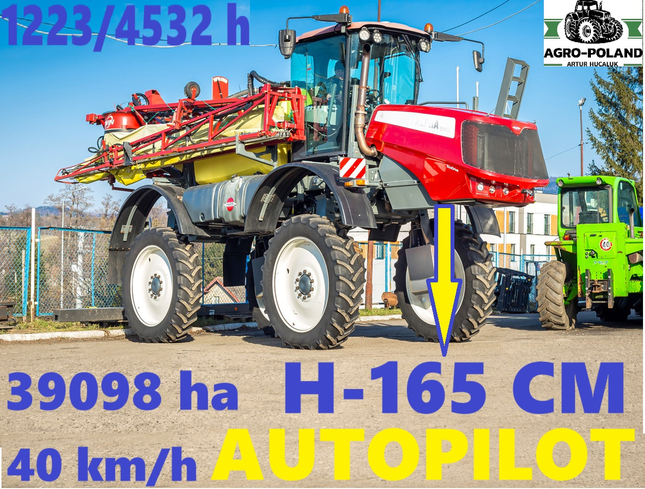 HARDI ALPHA 4100 EVO - 2014 ROK - H-165 CM - 1223 h - AUTOPILOT - 40 km/h - 24 M - Mașină de erbicidat autopropulsata: Foto 3 HARDI ALPHA 4100 EVO - 2014 ROK - H-165 CM - 1223 h - AUTOPILOT - 40 km/h - 24 M - Mașină de erbicidat autopropulsata: Foto 3