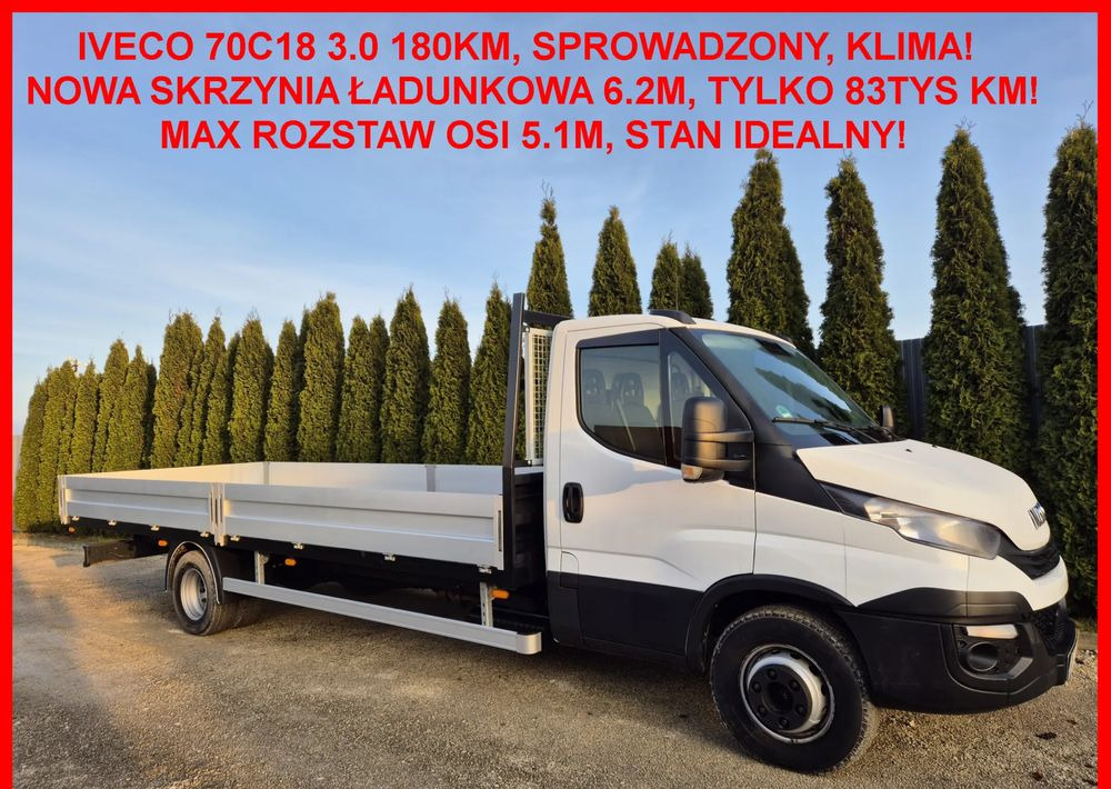 Iveco 70C18 3.0 180KM/ Skrzyniowy / 1 Właściciel/ Himatic 8b/ Rozstaw osi max 5.1m/ - Autoutilitară cu platformă: Foto 1 Iveco 70C18 3.0 180KM/ Skrzyniowy / 1 Właściciel/ Himatic 8b/ Rozstaw osi max 5.1m/ - Autoutilitară cu platformă: Foto 1
