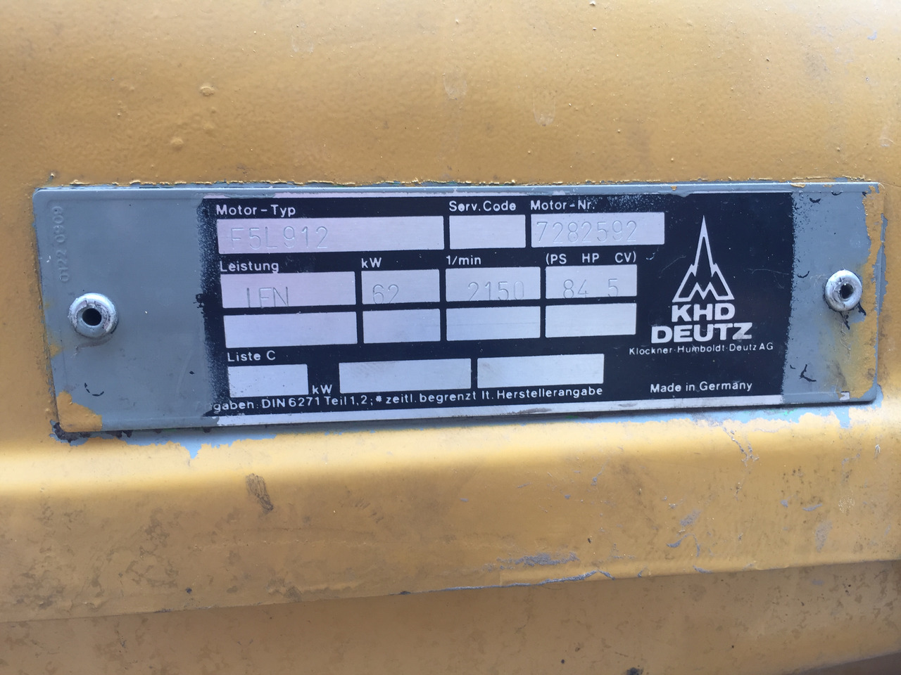 Gebrauchter Motor Magirus Deutz, Motor Typ : F5L 912, Artikel - Nr. : A 9999 9999 99 - Motor pentru Camion: Foto 2 Gebrauchter Motor Magirus Deutz, Motor Typ : F5L 912, Artikel - Nr. : A 9999 9999 99 - Motor pentru Camion: Foto 2