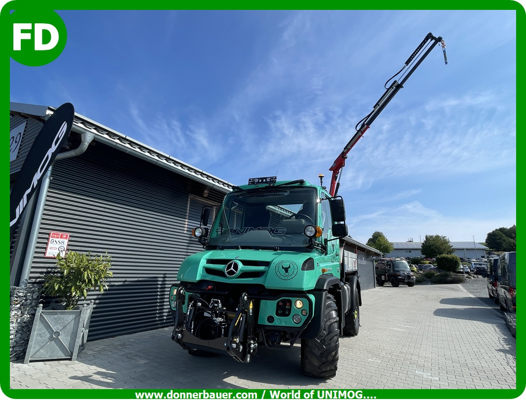 Unimog U318 - UHN mit Ladekran und Forstgreifer , Traumzustand - Camion cu macara: Foto 1 Unimog U318 - UHN mit Ladekran und Forstgreifer , Traumzustand - Camion cu macara: Foto 1
