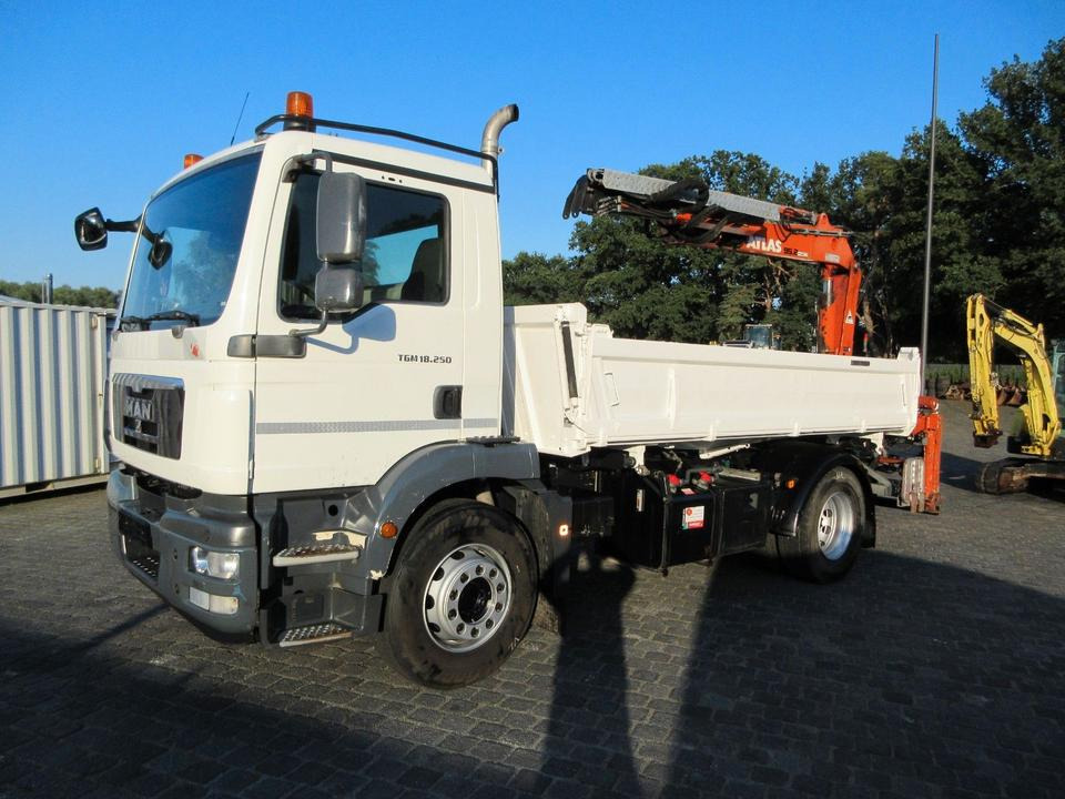 MAN TGM 18.250, Kipper/ Kran Atlas: AK 95.2 - Camion basculantă, Camion cu macara: Foto 1 MAN TGM 18.250, Kipper/ Kran Atlas: AK 95.2 - Camion basculantă, Camion cu macara: Foto 1