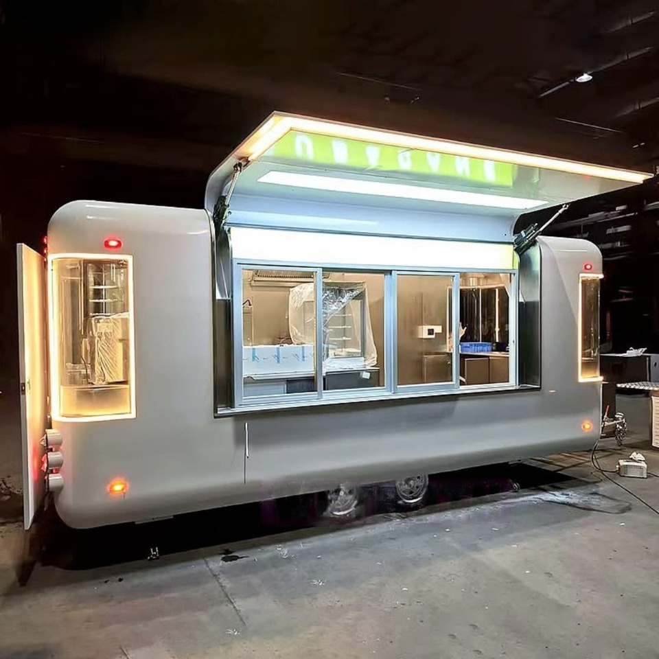 EU Standard air Stream Food Trailer Fully Equipped Food Truck Gas Food Cart Food - Rulota comerciala: Foto 1 EU Standard air Stream Food Trailer Fully Equipped Food Truck Gas Food Cart Food - Rulota comerciala: Foto 1