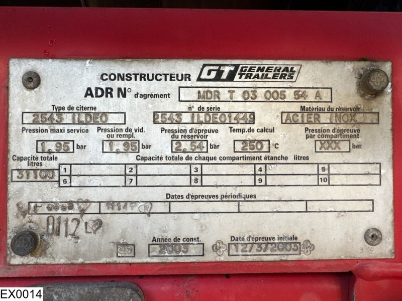 GENERAL TRAILERS Bitum 31.100 Liter, 1 Comp - Semiremorcă cisternă: Foto 5 GENERAL TRAILERS Bitum 31.100 Liter, 1 Comp - Semiremorcă cisternă: Foto 5