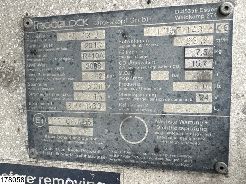 Lecitrailer Middenas Frigoblock EK 13 U - Remorcă frigider: Foto 4 Lecitrailer Middenas Frigoblock EK 13 U - Remorcă frigider: Foto 4