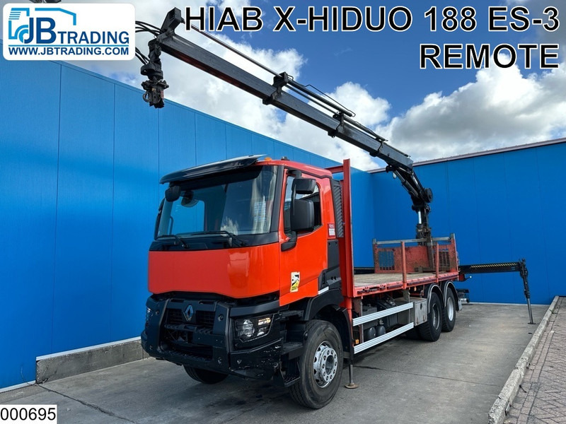 Renault C 430 EURO 6, Steel spring suspension, Hiab - Camion platformă, Camion cu macara: Foto 1 Renault C 430 EURO 6, Steel spring suspension, Hiab - Camion platformă, Camion cu macara: Foto 1