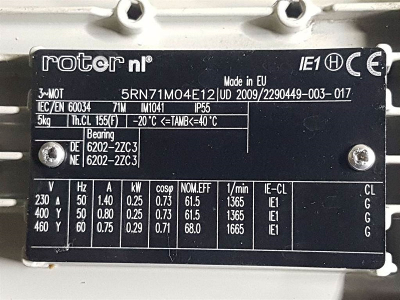 Hydac -0,25 kW-Rotor 5RN71MO4E12-Compact-/steering - Hidraulică pentru Utilaje constructii: Foto 5 Hydac -0,25 kW-Rotor 5RN71MO4E12-Compact-/steering - Hidraulică pentru Utilaje constructii: Foto 5
