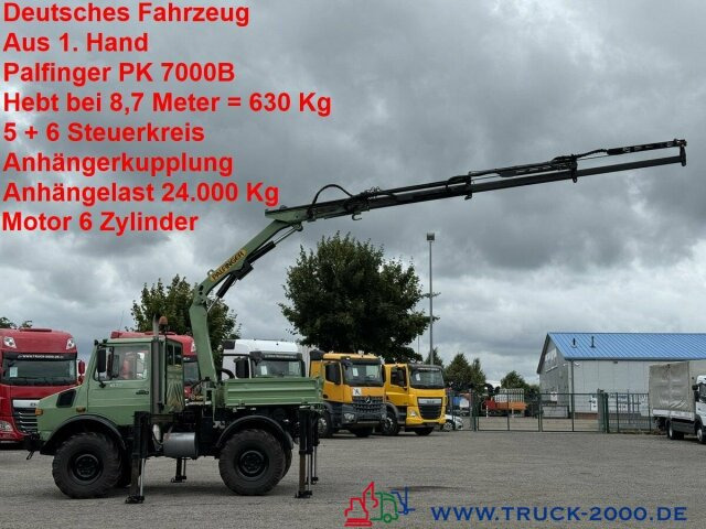 Autoutilitară Unimog U 1400 Kran PK 7000B Kran 5+6 Steuerkreis + AHK: Foto 1
