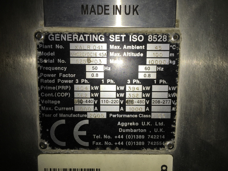 Scania DC16.43A GENERATOR 344KVA USED - Generator electric: Foto 2 Scania DC16.43A GENERATOR 344KVA USED - Generator electric: Foto 2