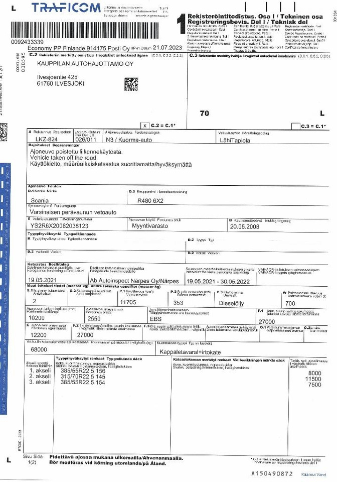 Camion furgon Scania R 480: Foto 10