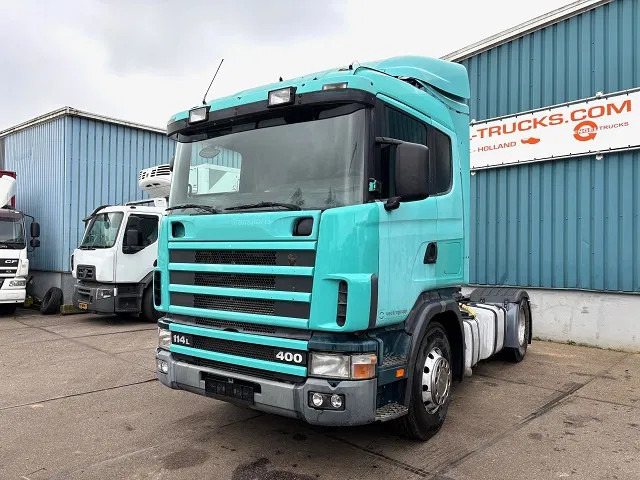 Scania R114-380 LA SLEEPERCAB 4x2 (EURO 2 / MANUAL GEARBOX / HYDRAULIC KIT / P.T.O. / FULL SPOILERSET / ETC.) - Cap tractor: Foto 1 Scania R114-380 LA SLEEPERCAB 4x2 (EURO 2 / MANUAL GEARBOX / HYDRAULIC KIT / P.T.O. / FULL SPOILERSET / ETC.) - Cap tractor: Foto 1