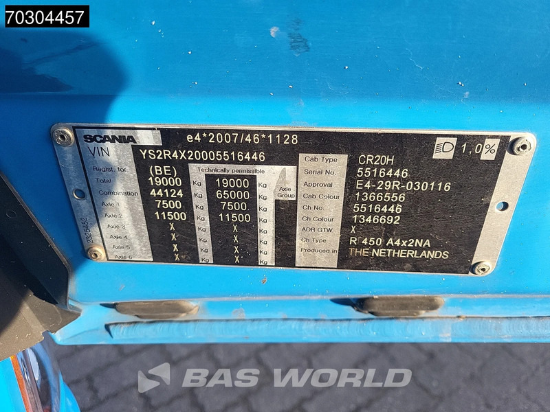 Cap tractor Scania R450 R 4X2 Retarder Compressor Standairco Alcoa's ACC Euro 6: Foto 14