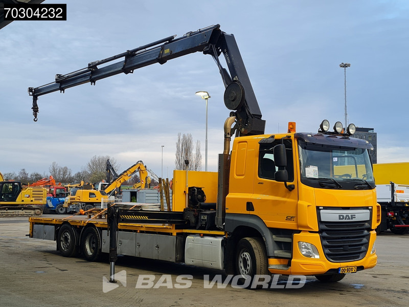 DAF CF 410 CF 6X2 HIAB 244EP-4 HIPRO Crane Kran Lift +Steering Axle Automatic Euro 6 - Camion platformă, Camion cu macara: Foto 3 DAF CF 410 CF 6X2 HIAB 244EP-4 HIPRO Crane Kran Lift +Steering Axle Automatic Euro 6 - Camion platformă, Camion cu macara: Foto 3