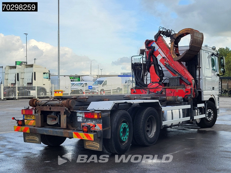 Camion cu sistem de cablu, Camion cu macara DAF XF105.410 XF 6X2 NL-Truck HMF 1643 Z2 Crane 24T Container system Lift+Steering-Axle Euro 5: Foto 13