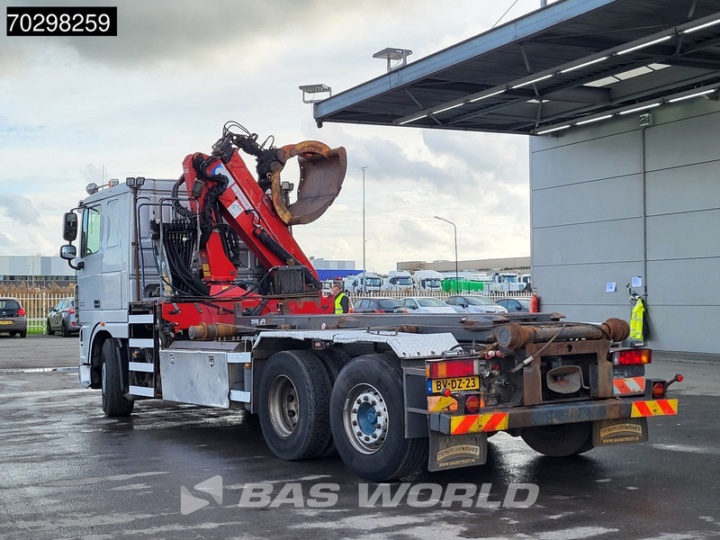 Camion cu sistem de cablu, Camion cu macara DAF XF105.410 XF 6X2 NL-Truck HMF 1643 Z2 Crane 24T Container system Lift+Steering-Axle Euro 5: Foto 11