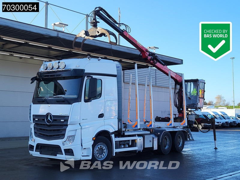 Mercedes-Benz Actros 2663 Actros 6X4 Timber truck FTG V10CX.81 wood crane Big-Axle Automatic Euro 6 - Camion forestier, Camion cu macara: Foto 1 Mercedes-Benz Actros 2663 Actros 6X4 Timber truck FTG V10CX.81 wood crane Big-Axle Automatic Euro 6 - Camion forestier, Camion cu macara: Foto 1