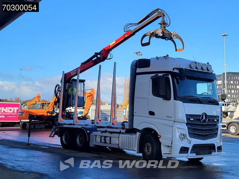 Mercedes-Benz Actros 2663 Actros 6X4 Timber truck FTG V10CX.81 wood crane Big-Axle Automatic Euro 6 - Camion forestier, Camion cu macara: Foto 3 Mercedes-Benz Actros 2663 Actros 6X4 Timber truck FTG V10CX.81 wood crane Big-Axle Automatic Euro 6 - Camion forestier, Camion cu macara: Foto 3