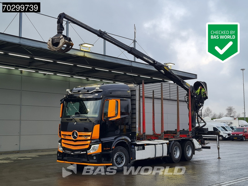 Mercedes-Benz Actros 3353 6X4 Palfinger Epsilon M12Z woodcrane Holztransport Retarder Euro 6 - Camion forestier, Camion cu macara: Foto 1 Mercedes-Benz Actros 3353 6X4 Palfinger Epsilon M12Z woodcrane Holztransport Retarder Euro 6 - Camion forestier, Camion cu macara: Foto 1