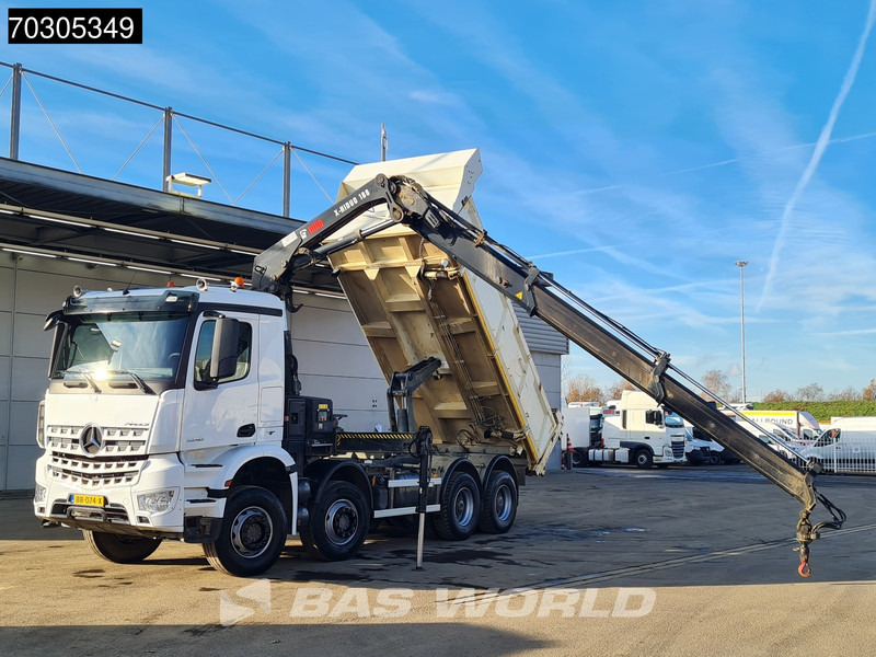 Mercedes-Benz Arocs 3240 8X4 HIAB X-HIDUO 188 E-2 Kran Crane 3-side tipper Big-Axle Euro 6 - Camion basculantă, Camion cu macara: Foto 3 Mercedes-Benz Arocs 3240 8X4 HIAB X-HIDUO 188 E-2 Kran Crane 3-side tipper Big-Axle Euro 6 - Camion basculantă, Camion cu macara: Foto 3