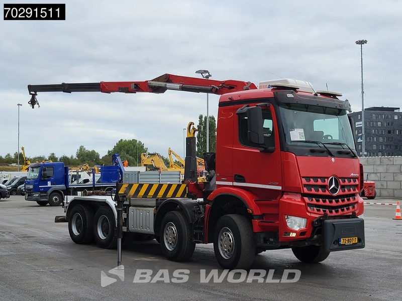 Mercedes-Benz Arocs 4145 8X4 NL-Truck HMF RCL 5300 Crane Hyva 26-51-S Hooklift Steelsuspension Big-Axle Automatic Euro 6 - Camion cu cârlig, Camion cu macara: Foto 5 Mercedes-Benz Arocs 4145 8X4 NL-Truck HMF RCL 5300 Crane Hyva 26-51-S Hooklift Steelsuspension Big-Axle Automatic Euro 6 - Camion cu cârlig, Camion cu macara: Foto 5