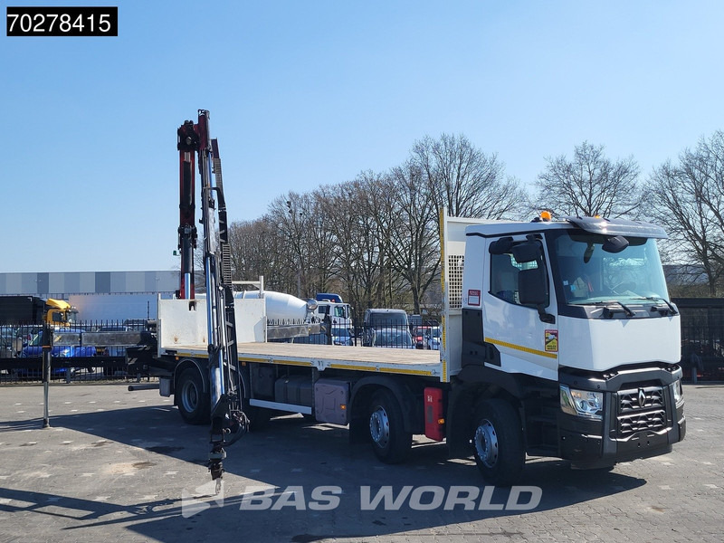 Camion platformă, Camion cu macara Renault C 430 8X4 Palfinger 22002 EH kran Crane Big-Axle steel suspension Euro 6: Foto 7