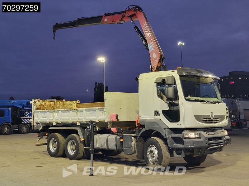 Renault Kerax 370 Kerax 6X4 Fassi F150AXS.22 Crane 10m3 2-side tipper Big-Axle Steelsuspension Manual - Camion basculantă, Camion cu macara: Foto 3 Renault Kerax 370 Kerax 6X4 Fassi F150AXS.22 Crane 10m3 2-side tipper Big-Axle Steelsuspension Manual - Camion basculantă, Camion cu macara: Foto 3