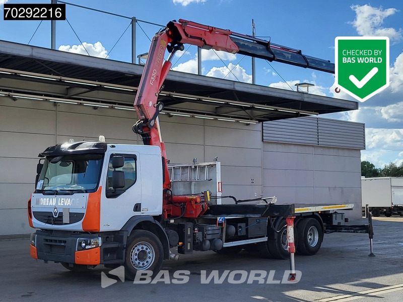 Renault Premium 370 6X2 Fassi F330B.23 Kran Crane Manual Big-Axle Lift-Axle Euro 4 - Camion platformă, Camion cu macara: Foto 1 Renault Premium 370 6X2 Fassi F330B.23 Kran Crane Manual Big-Axle Lift-Axle Euro 4 - Camion platformă, Camion cu macara: Foto 1
