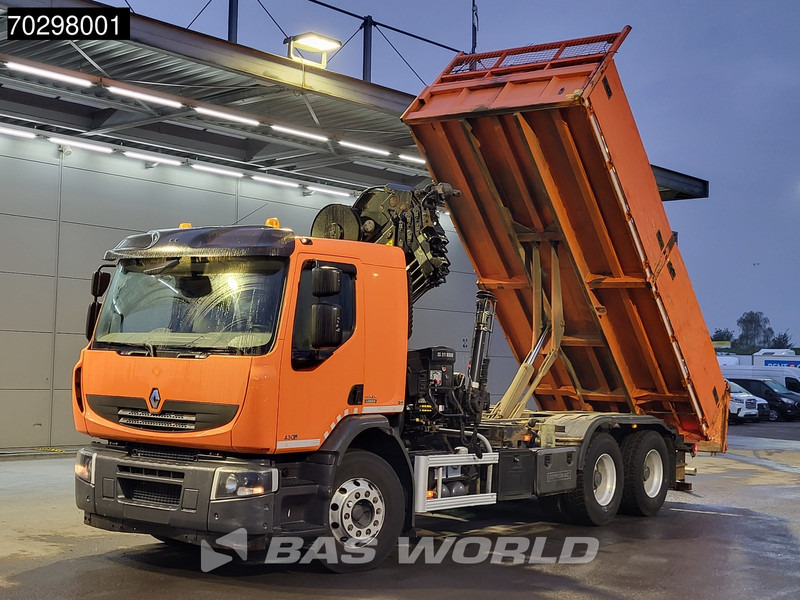 Renault Premium 430 Lander 6X4 HIAB 211 EP-4 Crane Tipper Big-Axle Automatic Euro 5 - Camion basculantă, Camion cu macara: Foto 2 Renault Premium 430 Lander 6X4 HIAB 211 EP-4 Crane Tipper Big-Axle Automatic Euro 5 - Camion basculantă, Camion cu macara: Foto 2