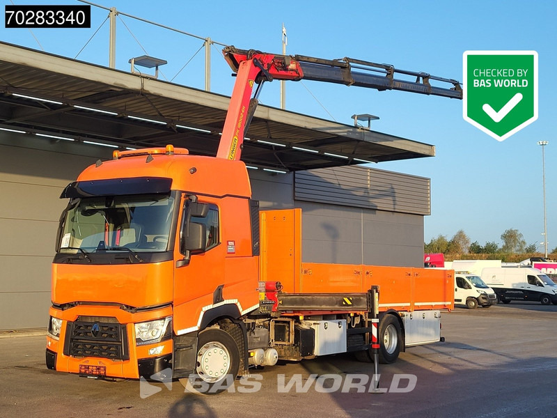 Renault T 380 4X2 Palfinger PK18002-EH Kran Crane Retarder Standklima Euro 6 - Camion platformă, Camion cu macara: Foto 1 Renault T 380 4X2 Palfinger PK18002-EH Kran Crane Retarder Standklima Euro 6 - Camion platformă, Camion cu macara: Foto 1